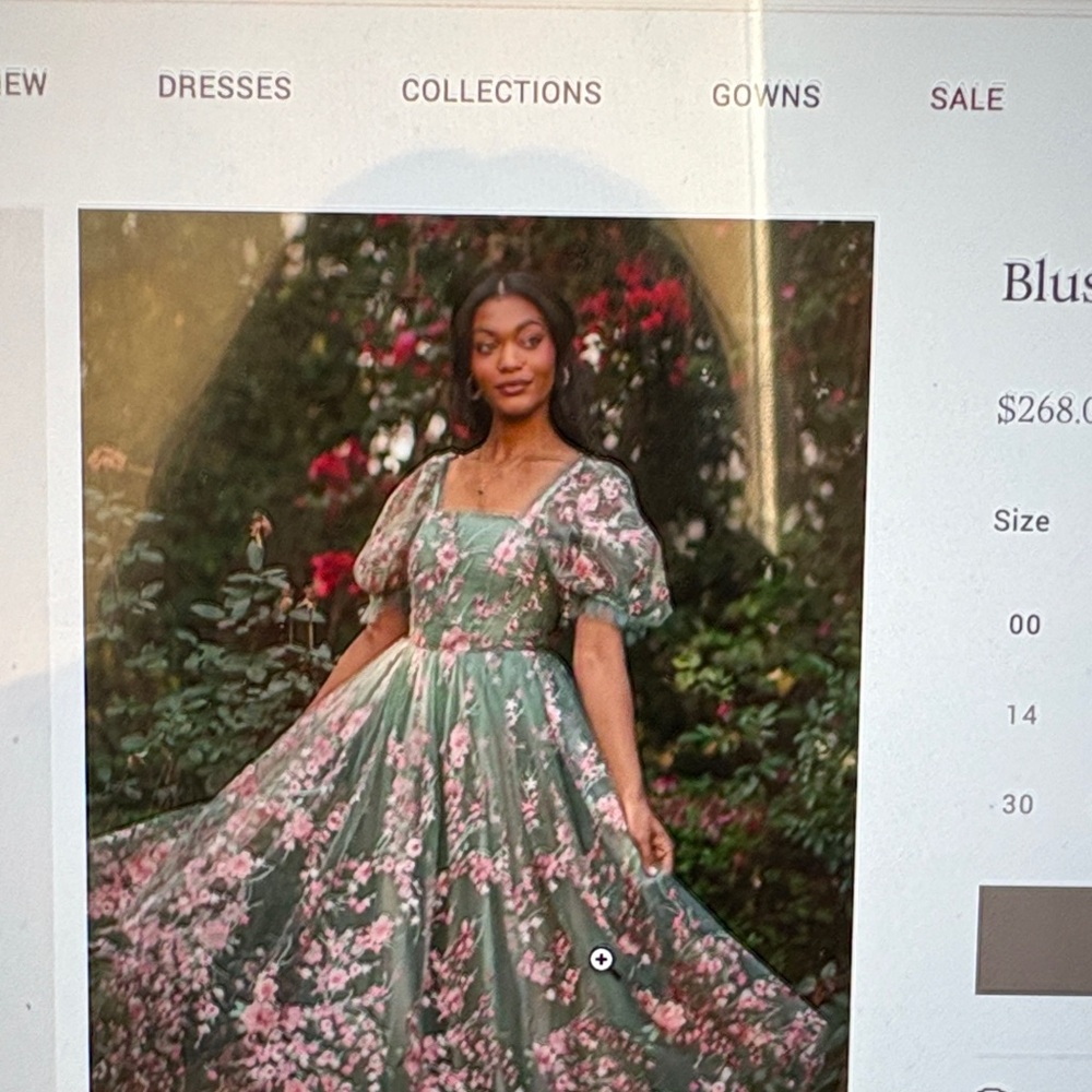 JessaKae Green Floral Prom Dress - Picture 2 of 11